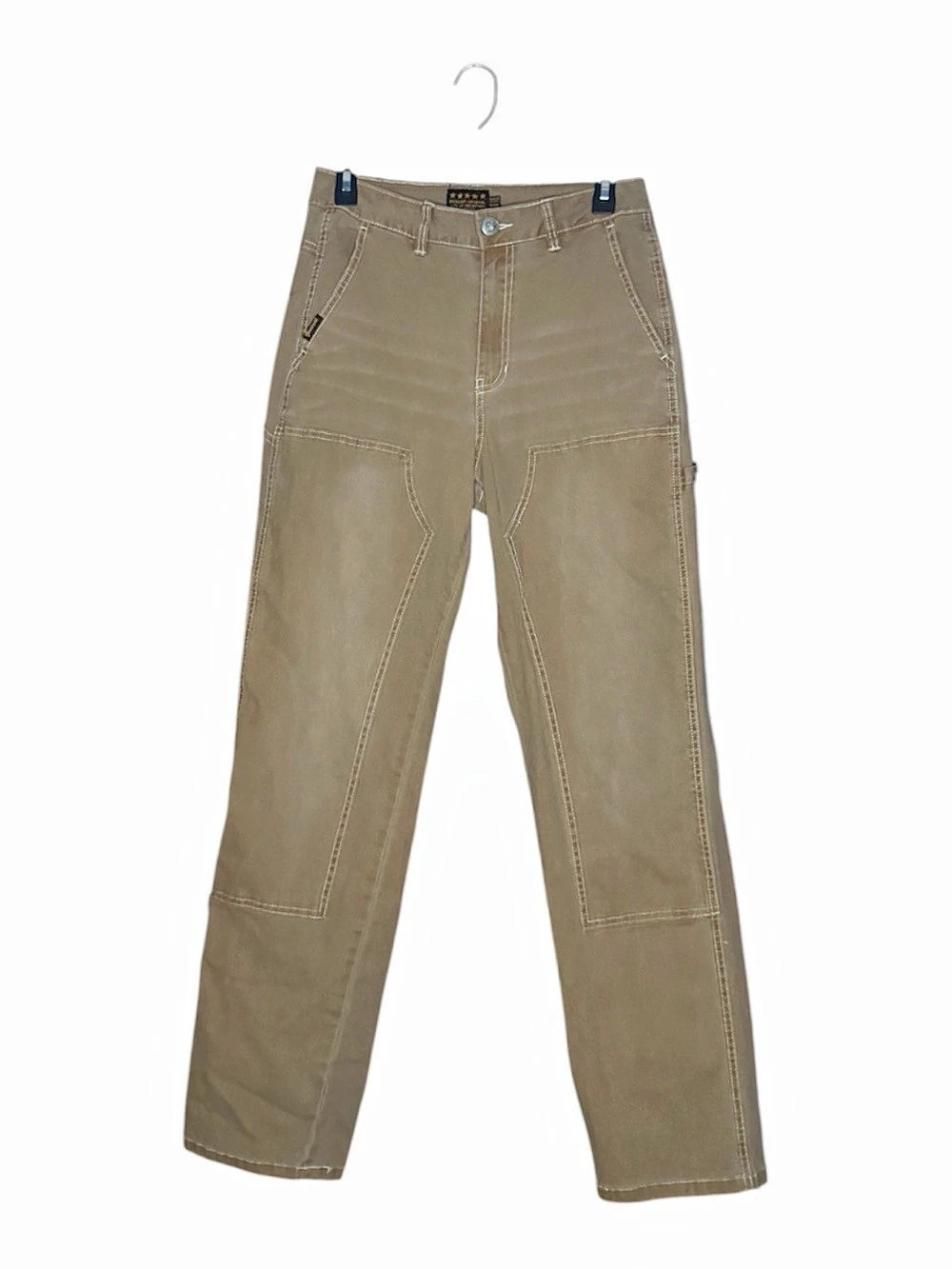 Five Star General Double Knee Carpenter Cargo Pants Brown/Tan Utility Y2K